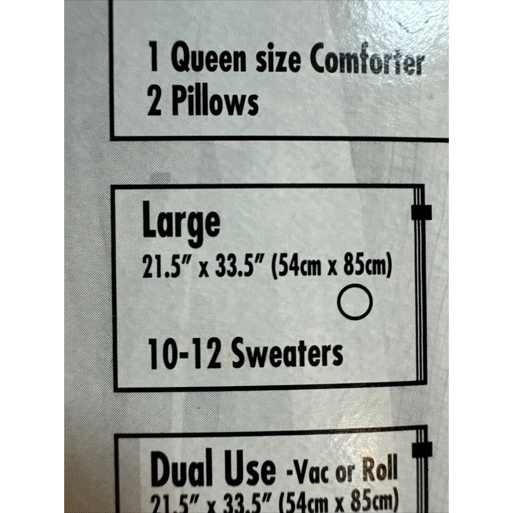 Space Bag Vacuum Seal Bags 3 Count Large In Pretty Colors **READ**open Box